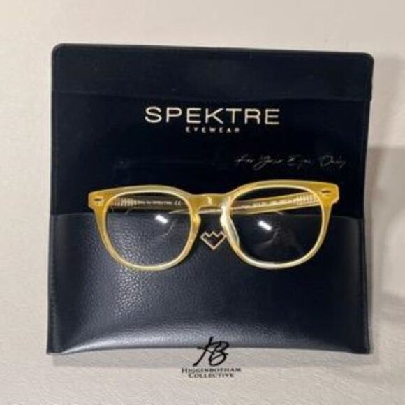 SPEKTRE MEMENTO AUDERE SEMPER ACETATE EYEGLASS FRAMES YELLOW 51-20-150 NEW* - Picture 2 of 16
